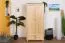 Kleiderschrank Massivholz natur 013 - Abmessung 190 x 80 x 60 cm (H x B x T)