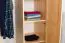 Kleiderschrank Massivholz natur 013 - Abmessung 190 x 80 x 60 cm (H x B x T)