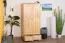 Kleiderschrank Massivholz natur 013 - Abmessung 190 x 80 x 60 cm (H x B x T)