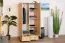 Kleiderschrank Massivholz natur 013 - Abmessung 190 x 80 x 60 cm (H x B x T)