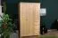 Kleiderschrank Massivholz natur 018 - Abmessung 190 x 133 x 60 cm (H x B x T)