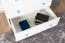 Kommode Kiefer massiv Vollholz weiß blau lackiert 006 - Abmessung 78 x 80 x 47 cm (H x B x T)
