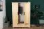 Kleiderschrank / Drehtürenschrank Kiefer massiv Vollholz natur 008 - Abmessung 190 x 133 x 60 cm (H x B x T)