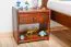 Nachtkommode Kiefer massiv Vollholz Nussfarben Junco 126 - Abmessung: 40 x 40 x 27 cm (H x B x T)