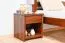 Nachtkommode Kiefer massiv Vollholz Nussfarben Junco 127 - Abmessung: 43 x 40 x 35 cm (H x B x T)