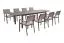 Ausziehbarer Gartenesstisch Boston, Aluminium in anthrazit - pulverbeschichtet, 2000 - 2940 x 900 x 750 mm, Tischplatte aus Aluminiumlamellen