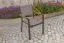 Gartensessel San Francisco aus pulverbeschichtetem Aluminium - Stuhlfarbe: anthrazit, Bespannung: dunkelgrau, 590 x 560 x 860 mm, Armlehnen wetterfesten Verbundwerkstoff in Holzoptik