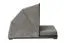 Wetterfeste Sonneninsel London aus Aluminium - Farbe: anthrazit, Stoff: hellgrau, 2090 x 1460 x 1490 mm, 180 mm starke Polsterung mit TPU-Beschichtung