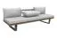 Outdoor Multifunktionssofas New York, Farbe: anthrazit / hellgrau, 2100 x 730 x 705 mm, auch als Gartenliege- 2 Sitzer Loungesofa mit Ablagefläche nutzbar
