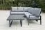 Gartensitzgruppe Pisa - 3-teilig mit Tisch, Farbe: anthrazit, bestehend aus zwei bequemen Sofas, Tischplatte aus Keramikglas, Polsterung UV-beständig