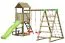 Spielturm S29B, inkl. Wellenrutsche, Doppelschaukel-Anbau, Sandkasten, überdachte Sitzbank und Klettergerüst, 427 x 346 cm, Kinderspielturm, Kletterturm