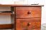 Schreibtisch Kiefer massiv Vollholz Nussfarben Junco 191 - Abmessungen: 75 x 100 x 55 cm (H x B x T)