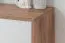 Schuhschrank  Manase 11, Farbe: Eiche Braun / Weiß Hochglanz - 94 x 63 x 36 cm (H x B x T)