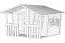 Kinderspielhaus K59 - Abmessungen: 2,26 x 2,40 Meter