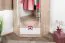 Kinderzimmer - Drehtürenschrank / Eckkleiderschrank Fabian 02, Farbe: Eiche Hellbraun / Weiß / Rosa - 190 x 87 x 87 cm (H x B x T)