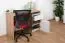 Jugendzimmer - Schreibtisch Alard 07, Farbe: Eiche / Weiß - Abmessungen: 80 x 120 x 52 cm (H x B x T)