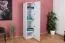 Jugendzimmer - Drehtürenschrank / Kleiderschrank Dennis 02, Farbe: Esche / Weiß - Abmessungen: 188 x 45 x 52 cm (H x B x T)