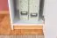 Jugendzimmer - Schrank Dennis 03, Farbe: Esche / Weiß - Abmessungen: 188 x 35 x 40 cm (H x B x T)