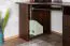 Schreibtisch Kiefer Massivholz Walnussfarben Junco 186, 75 x 138 x 83 cm, praktischer Eckschreibtisch, mit 3 Schubladen, Tastaturfach und Bildschirmplateau