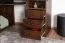Schreibtisch Kiefer Massivholz Walnussfarben Junco 186, 75 x 138 x 83 cm, praktischer Eckschreibtisch, mit 3 Schubladen, Tastaturfach und Bildschirmplateau