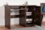 Schreibtisch Kiefer massiv Vollholz Walnussfarben Junco 192 - Abmessung 75 x 100 x 55 cm