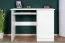 Schreibtisch Kiefer massiv Vollholz weiß lackiert Junco 192 - Abmessung 75 x 100 x 55 cm