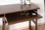 Stabiler Walnussfarbener Schreibtisch Kiefer massiv Vollholz Junco 194, 75 x 120 x 50 cm, genügend Stauraum, ein Fach, ausziehbaren Tastaturfach, schlichtes Design