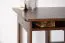 Stabiler Walnussfarbener Schreibtisch Kiefer massiv Vollholz Junco 194, 75 x 120 x 50 cm, genügend Stauraum, ein Fach, ausziehbaren Tastaturfach, schlichtes Design