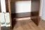 Robuster Schreibtisch Kiefer massiv Vollholz Walnussfarben Junco 195, schlichtes Design, 75 x 103 x 57 cm, mit Abstellplatz für PC, ein Fach
