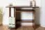 Robuster Schreibtisch Kiefer massiv Vollholz Walnussfarben Junco 195, schlichtes Design, 75 x 103 x 57 cm, mit Abstellplatz für PC, ein Fach