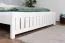 Weißes modernes Doppelbett Eiche Massivholz Pirol 90, Liegefläche 180 x 200 cm, stabil und robust, hohe Qualität, professionelle Verarbeitung