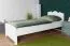 Weißes Einzelbett / Gästebett Kiefer Vollholz Turakos 92, Matratzenmaße 90 x 200, modern, gut kombinierbar, Jugendbett, Kinderbett, helle Farbe