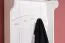 Weiße Garderobe Kiefer Massivholz 31, 200 x 72 x 37 cm, mit 1 Ablage und 5 Haken, schlichtes Design, einfache und rasche Montage, praktisches Fach