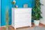 Kommode Kiefer massiv Vollholz weiß lackiert Junco 138 – Abmessung 82 x 80 x 42 cm
