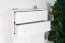 Stabile Kommode Kiefer massiv Vollholz Weiß lackiert Junco 160, modernes und einfaches Design, 123 x 80 x 43 cm, mit zwei geräumige Schubaden, zwei Fächer