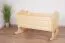 Babywiege Kiefer massiv Vollholz natur 105 - Liegefläche: 34,50 x 90 cm (B x L) 