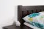 Modernes Doppelbett / Gästebett Buche Vollholz 106, Walnussfarben, inkl. Lattenrost, Liegefläche 180 x 200 cm, bequem, hochwertig verarbeitet