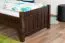 Jugendbett Buche Massivholz 107, inkl. Lattenrost, Walnussfarben, Liegefläche 80 x 200 cm, modernes Kinderbett, besonders robust und langlebig