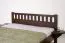 Doppelbett Buche Massivholz 108, Walnussfarben, inkl. Lattenrost, Liegefläche 160 x 200 cm, bequemes Gästebett, langlebig und robust, einfacher Aufbau