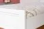 Kinderbett aus Massivholz, robustes Jugendbett Buche Vollholz 115, Weiß, inkl. Lattenrost, Liegefläche 80 x 200 cm