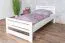 Elegantes Einzelbett, bequemes Gästebett Buche Vollholz 115C, in Weiß, inkl. Lattenrost, Liegefläche 200 x 100 cm, stabil, hochwertig verarbeitet