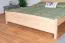 Jugendbett Buche massiv Vollholz natur 117, inkl. Lattenrost - Abmessung 160 x 200 cm