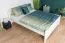 Jugendbett in Weiß Buche Massivholz 118, elegantes Bett inkl. Lattenrost, Liegefläche 160 x 200 cm, einfache und rasche Montage, modern