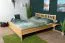 Doppelbett / Gästebett Kiefer massiv Vollholz natur 67, inkl. Lattenrost - Abmessung 180 x 200 cm