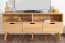 TV-Unterschrank Eiche massiv natur Aurornis 58 - Abmessungen: 64 x 142 x 40 cm (H x B x T)