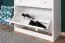 Schuhschrank Kiefer Vollholz massiv weiß lackiert Junco 218 - Abmessungen: 62 x 72 x 30 cm (H x B x T)