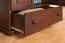 Kleiderschrank Kiefer Vollholz massiv Nussfarben Junco 10A - Abmessung 195 x 84 x 59 cm (H x B x T)