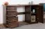 Schreibtisch Kiefer massiv Vollholz Walnussfarben Pipilo 18 - Abmessung: 75 x 139 x 54 cm (H x B x T)