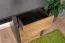 Schreibtisch Selun 11, Farbe: Eiche Dunkelbraun / Grau - 75 x 120 x 53 cm (H x B x T)
