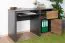 Schreibtisch Selun 11, Farbe: Eiche Dunkelbraun / Grau - 75 x 120 x 53 cm (H x B x T)